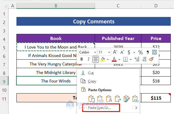 How to Use Comments in Excel