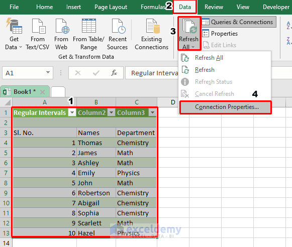 Refresh Excel Sheet Automatically at Regular Intervals