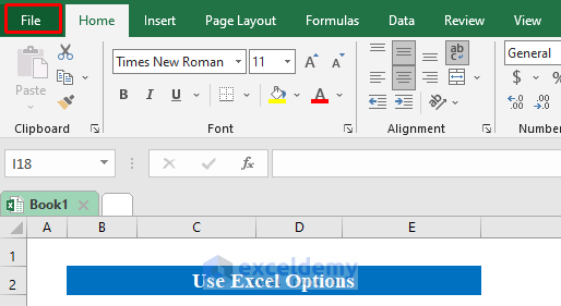 Use Excel Options to Save Excel File in XLSX Format