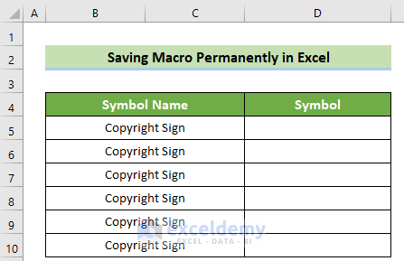 Saving Macros in Excel Permanently 