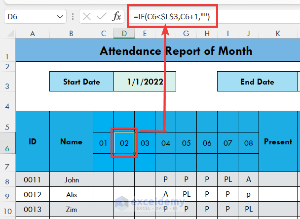 How to Track Attendance in Excel 