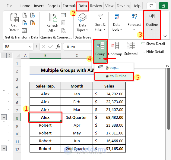 Auto Outline Feature to Create Multiple Groups