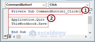 Macro-1-VBA Code for Save Button in Excel