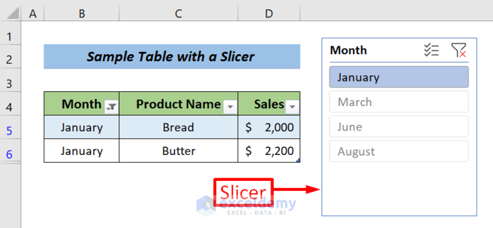 How to Insert a Slicer in Excel