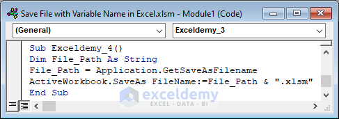 Specify File Type in VBA Code Before Saving in Excel