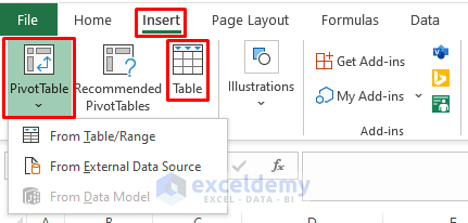 Table-How to Organize Information in Excel