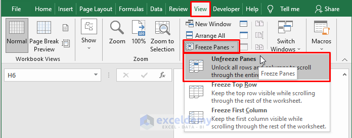 Unfreeze Panes-Cursor Keys Not Working in Excel