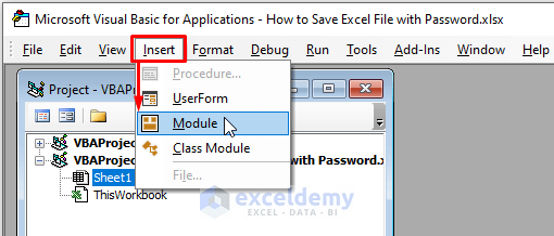 Module-Save Excel File with Password