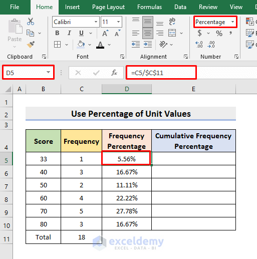 Find Running Total from Percentage of Unit Values