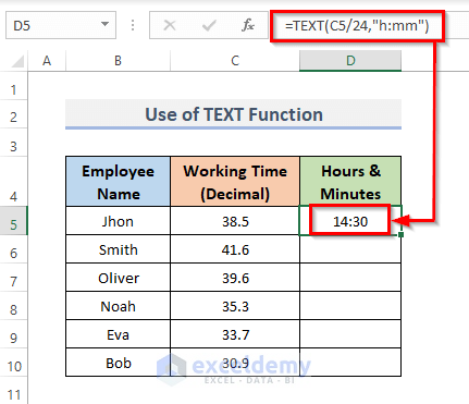 3698_38-0096_AYON_convert decimal time to hours and minutes in excel