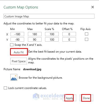 excel 3d maps change data source