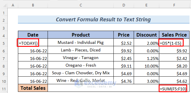 excel convert formula result to text string intro