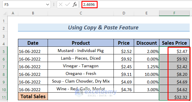 excel convert formula result to text string using copy and paste