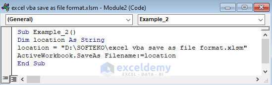 Specify File Extension with Excel VBA
