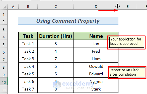 how do i stop my notes from moving in excel method 1