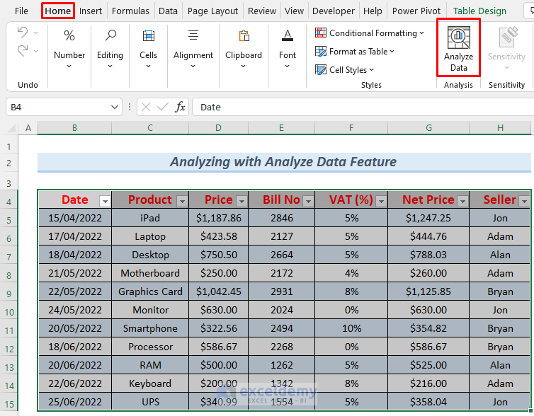 how to analyze large data sets in excel method 6