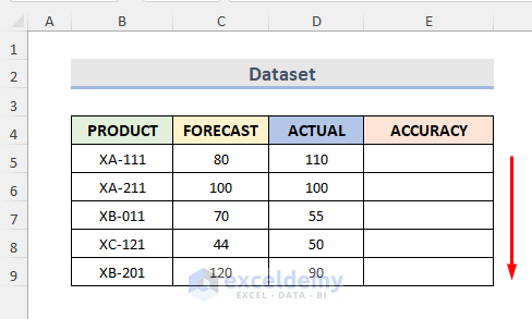 Calculate Accuracy in Excel