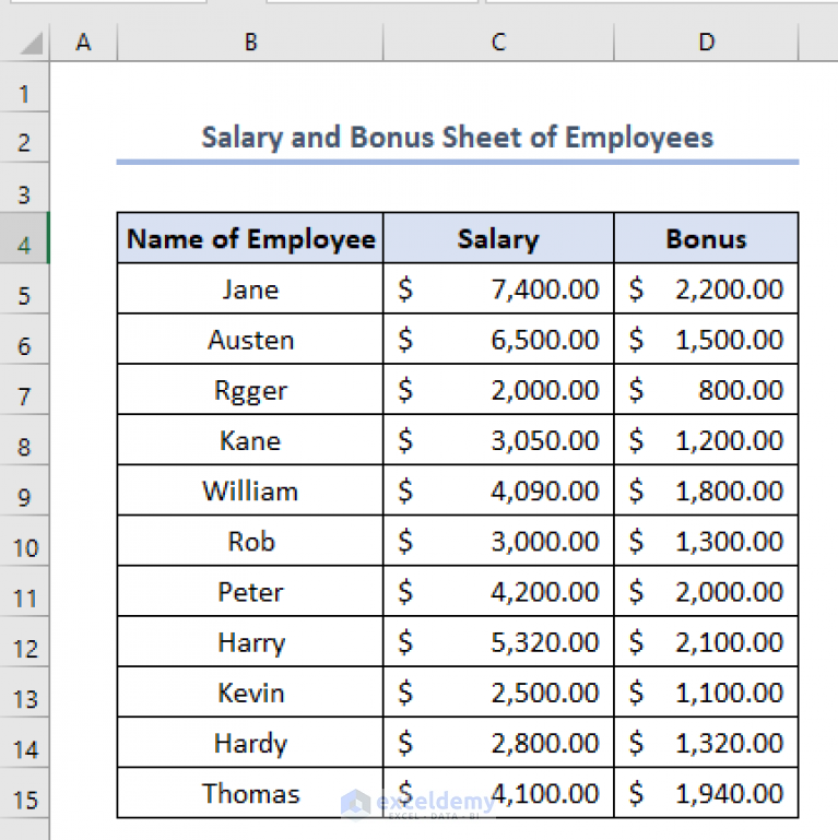 How To Calculate Bonus Percentage In Excel Step by Step Guide 