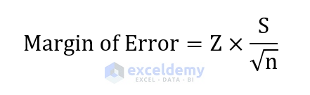 how to calculate margin of error in excel