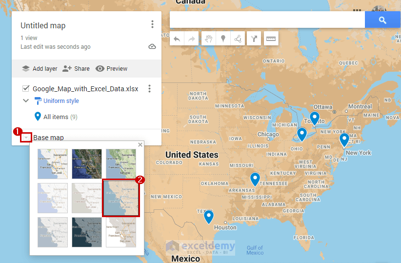 Step-by-Step Procedures to Create Google Map with Excel Data
