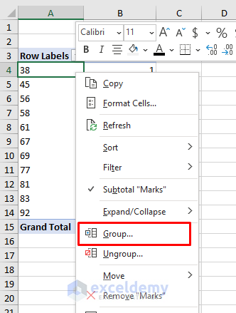 Create a Grouped Frequency Distribution with Excel Pivot Table