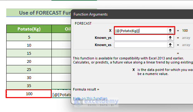 FORECAST Function