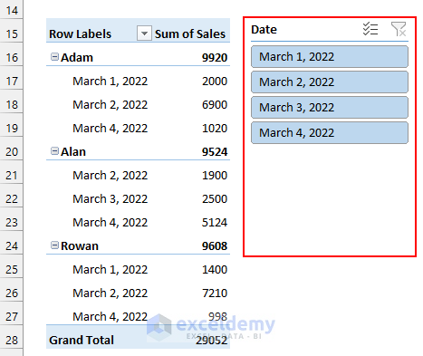 how to group dates in excel slicer Window
