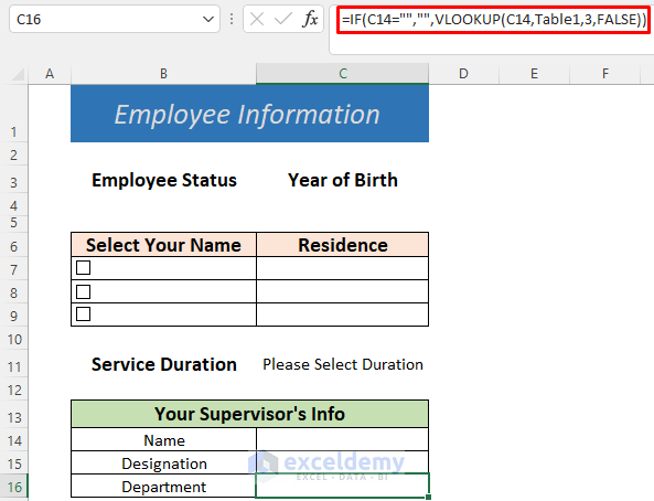 how to make a fillable form in excel