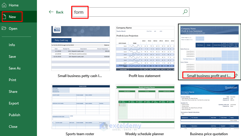 excel forms templates