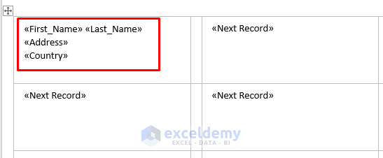 Step-by-Step Procedures to Make Address Labels in Word from Excel
