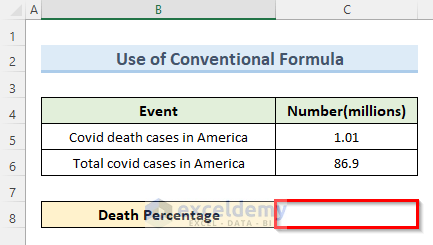 Use of Excel Formula to Make an Excel Spreadsheet Automatically Calculate Percentage