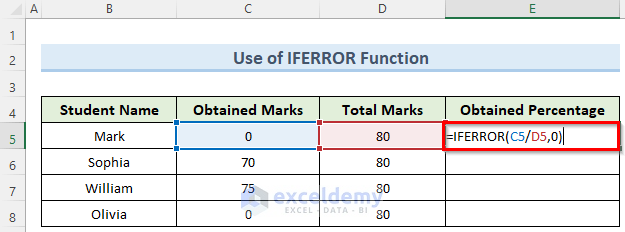 Use of Excel Formula to Make an Excel Spreadsheet Automatically Calculate Percentage