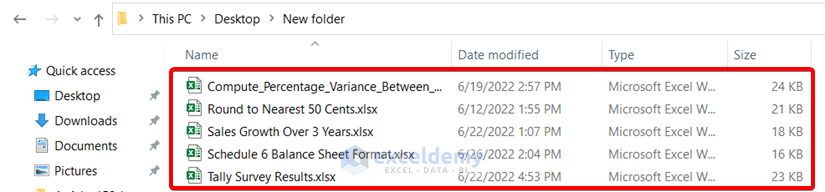 Organize Excel Sheets into Folders