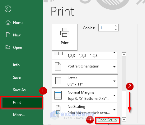 Utilize Print Preview Option to Print Notes in Excel