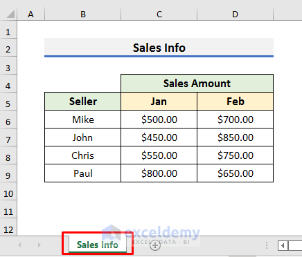 Use Context Menu to Save a Worksheet in Excel