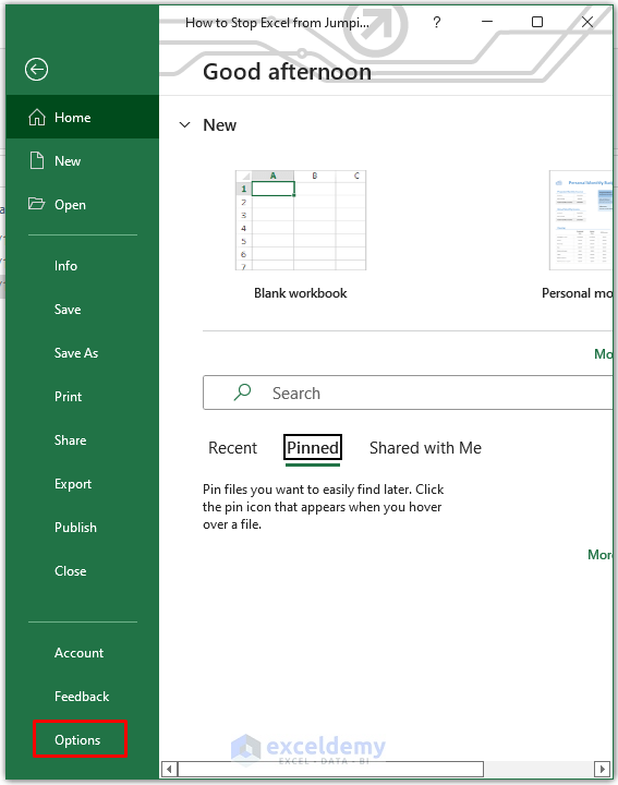 Disable Microsoft Excel Animation