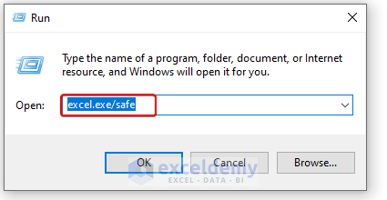 Start Excel in Safe mode