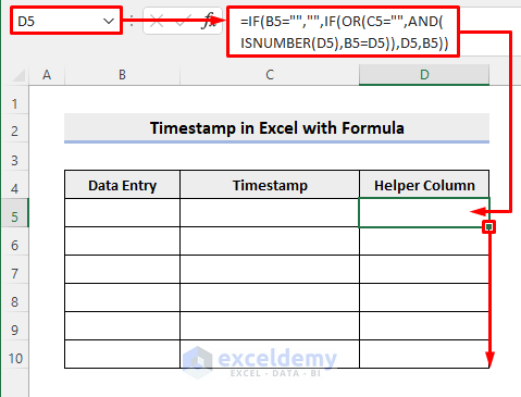 Timestamp in Excel When Cell Changes with Formula