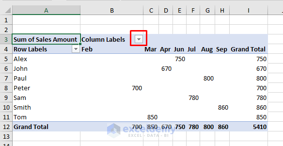 Use Custom Date Filter with Excel Pivot Table