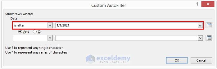 Use Filter Command to Apply Custom Date Filter in Excel