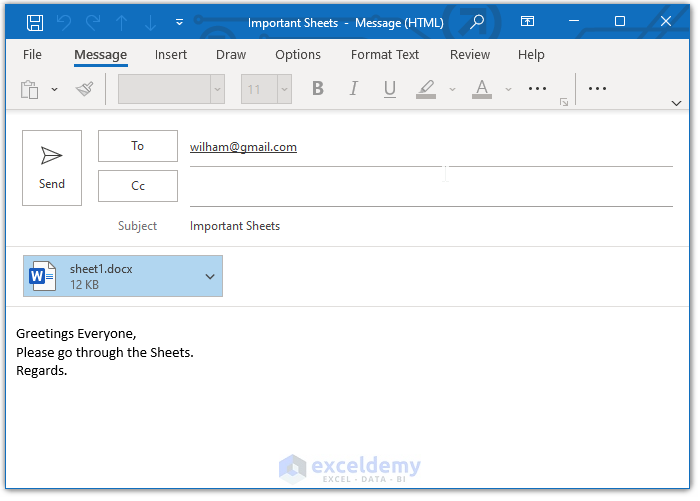 How to Mail Merge from Excel to Outlook with Attachments 