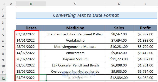 pivot table not grouping dates by month by converting text to date