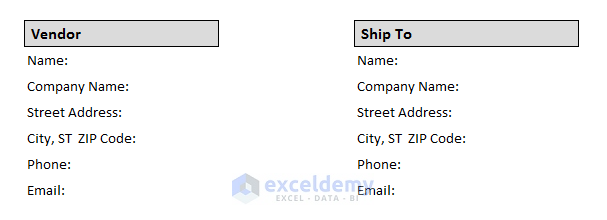 Step-by-Step Procedures to Make Tally Purchase Order Format in Excel