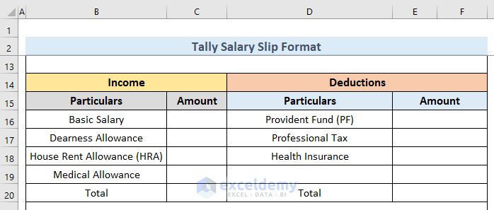 Include Salary Components