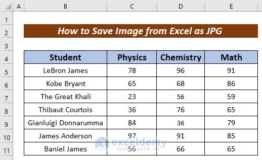 How to Save Image from Excel as JPG