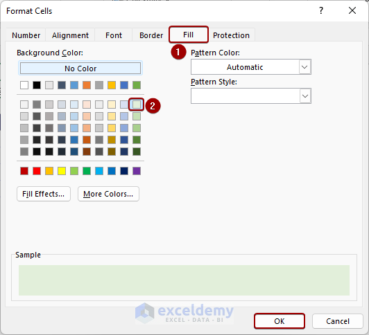 Adding cell fill color