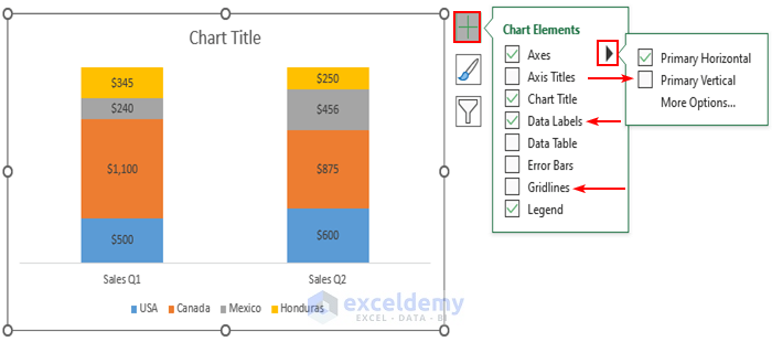 100 Stacked Column Chart Excel Show Percentage 8