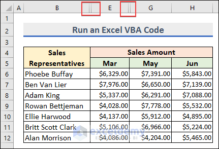 11-Output of the VBA code 