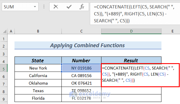 How to Insert Character Between Text in Excel