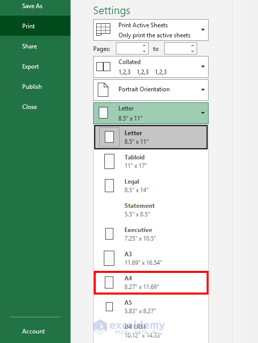 How to Print Excel Sheet in A4 Size Full Page